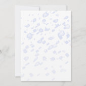 Baby shower Blue Pluie Aquarelle Invitations (Dos)