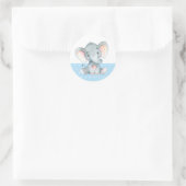 Baby shower Blue Ronde Sticker (Tas)