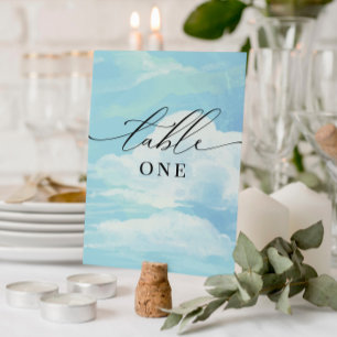 Baby shower Blue Sky Clouds Table Kaart