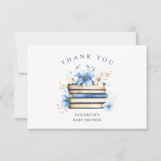 Baby shower Blue Storybook Merci (Devant)