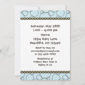 Baby shower Blue Tiger Invitation pour garçons (Dos)