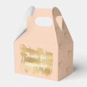 Baby shower Blush Gold Hearts Favor Box Bedankdoosjes (Achterkant)