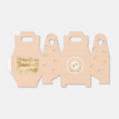 Baby shower Blush Gold Hearts Favor Box Bedankdoosjes (Uitgevouwen)