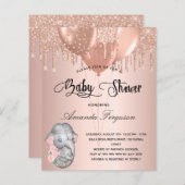 Baby shower blush roos olifant ma moeder (Voorkant / Achterkant)