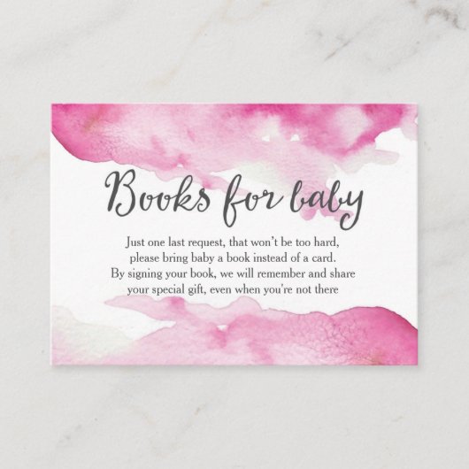 Baby shower Boek voor baby kaarten (Voorkant)