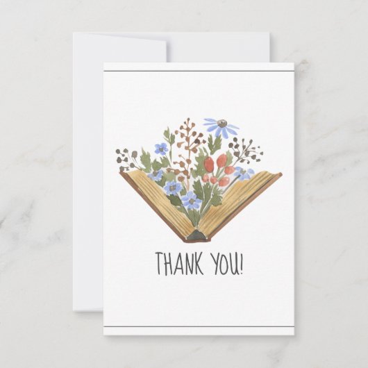 Baby shower boeken bedankkaart (Voorkant)