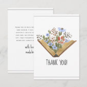 Baby shower boeken bedankkaart (Voorkant / Achterkant)