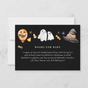 Baby shower Boeken voor Baby Halloween Zwart Kaart