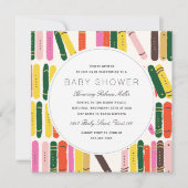 Baby shower boekworm kaart (Voorkant)