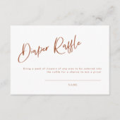 Baby shower Bohème en terre cuite Carte de rabat (Devant)