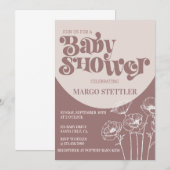 Baby shower, Boho Baby shower Invitation (Devant / Derrière)