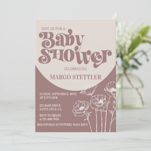Baby shower, Boho Baby shower Uitnodiging