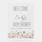 Baby shower Boho Chic Fleur sauvage Affiche de bie (Recto)
