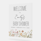 Baby shower Boho Chic Fleur sauvage Affiche de bie (Angle)