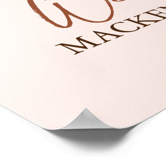 Baby shower Boho Citrouille Girl Fall Affiche de b (Coin)