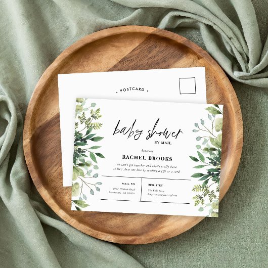 Baby shower Boho Green par Mail Invitation