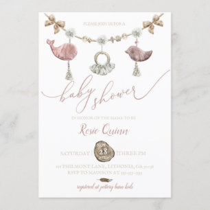 Baby shower Boho Invitation Baby shower Macrame