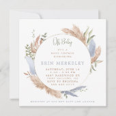 Baby shower Boho Invitation pour bébé garçon (Devant)