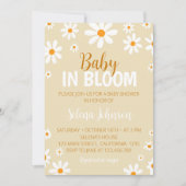 Baby shower Boho Light Daisy Invitation (Devant)