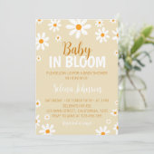 Baby shower Boho Light Daisy Invitation (Debout devant)
