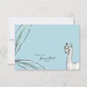 Baby shower Boho Llama Confetti Merci Note (Devant)