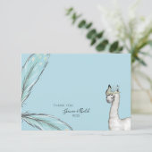 Baby shower Boho Llama Confetti Merci Note (Debout devant)