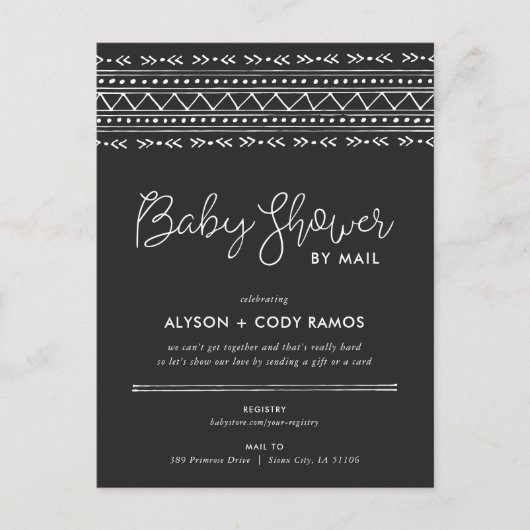 Baby shower Boho moderne par Mail Invitation (Devant)