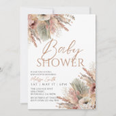 Baby shower Boho modifiable Invitation Genre Neutr (Devant)