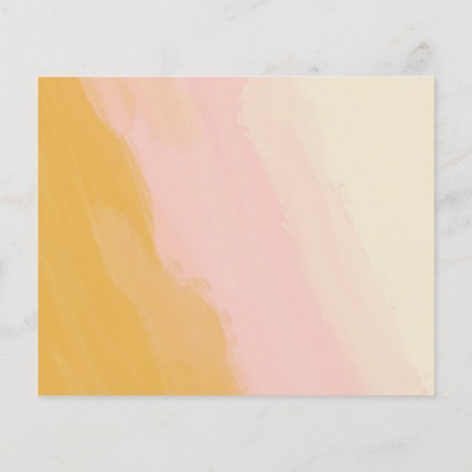 Baby shower Boho Pink Yellow Script (Achterkant)