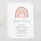 Baby shower Boho Rainbow Kaart (Voorkant / Achterkant)