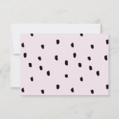 Baby shower Boho Rose Llama Dots Merci Note (Dos)