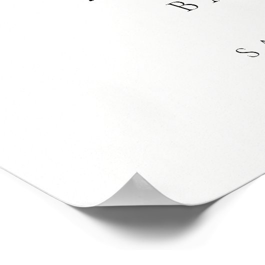 Baby shower Boho simple Affiche de bienvenue (Coin)