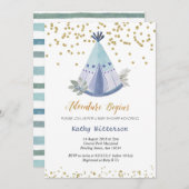 Baby shower Boho Teepee Invitation (Devant / Derrière)