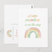 Baby shower Boho Watercolor Invitation (Devant / Derrière)