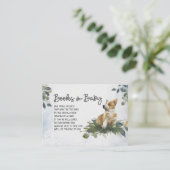 Baby shower Book Request Corgi Puppy Informatiekaartje (Staand voorkant)