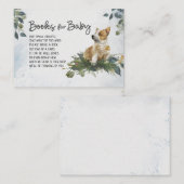 Baby shower Book Request Corgi Puppy Informatiekaartje (Voorkant / Achterkant)