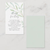 Baby shower Book Request Greenery Foliage Informatiekaartje (Voorkant / Achterkant)