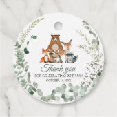 Baby shower bos bedankjes labels (Achterkant)