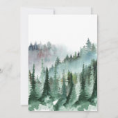 Baby shower bos bos groen wilde dieren kaart (Achterkant)