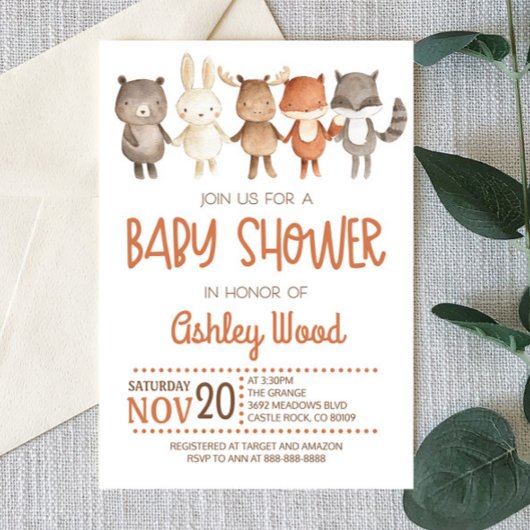 Baby shower bos bos kaart