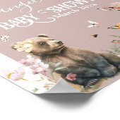 Baby shower bos dierlijk bloemmeisje welkom poster (Hoek)