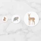 Baby shower Bosbossen Confetti (Achterkanten)