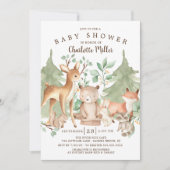 Baby shower Bosbossen Kaart (Voorkant)