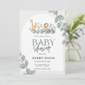 Baby shower Bosbossen Kaart (Staand voorkant)