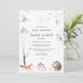 Baby shower Bosbossen Kaart (Staand voorkant)