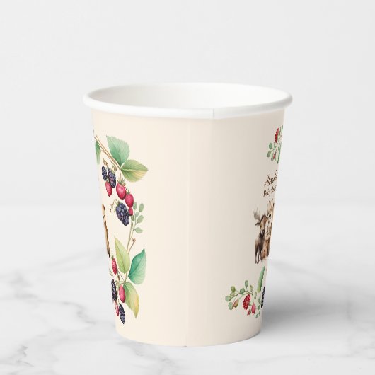 Baby shower Bosbossen Papieren Bekers (Rechts)