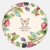 Baby shower Bosbossen Ronde Sticker (Voorkant)