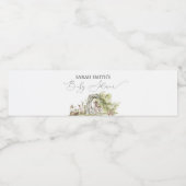 Baby shower Bosbossen Waterfles Etiket (Enkel label)