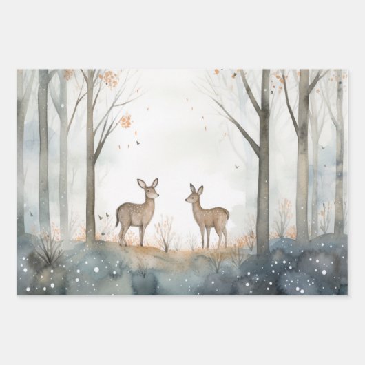 baby shower bosgebied inpakpapier vel (Voorkant 3)