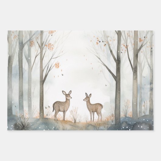 baby shower bosgebied inpakpapier vel (Voorkant 2)